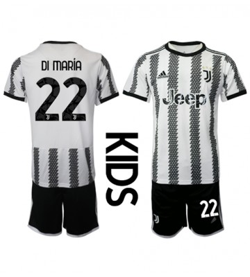 Juventus Angel Di Maria #22 babykläder Hemmatröja barn 2022-23 Korta ärmar (+ Korta byxor)